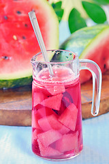 Image showing refreshing watermelon juice