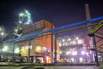 Image showing steel plant at night