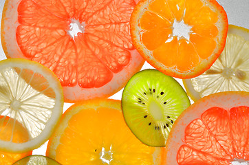Image showing sliced ??fresh fruit for use background