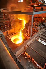 Image showing transportation molten hot steel