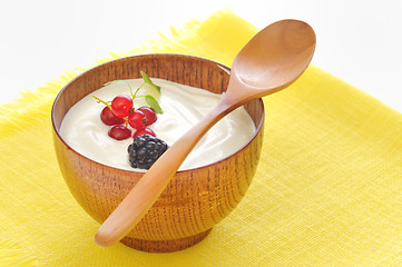 Image showing Yogurt with fruits 