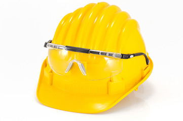 Image showing safety helmet and glasses