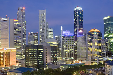 Image showing Singapore cityscape at dusk

