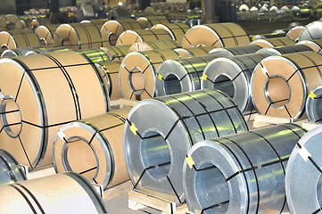 Image showing rolls of steel sheet