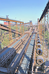 Image showing hot ore in steel plant