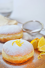 Image showing donut with lemon