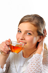 Image showing Woman With Cup of Tea