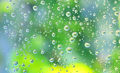 Image showing Drops of rain on the glass 