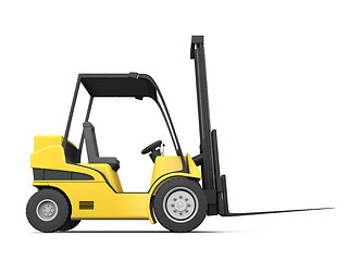 Image showing Modern yellow forklift