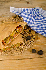 Image showing Open calzone