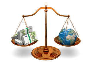 Image showing Justice and money