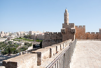 Image showing Old walls walk in Jerusalem