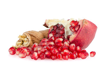 Image showing Half pomegranate fruit