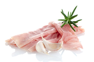 Image showing Fresh shaved ham