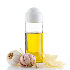 Image showing Garlic and olive oil