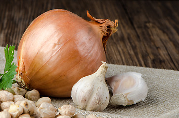 Image showing Garlic and onion