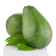 Image showing Avocados on white 