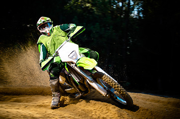 Image showing Enduro bike rider