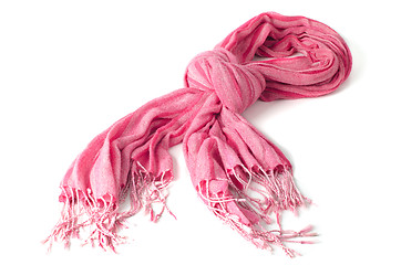 Image showing Warm scarf in pink 