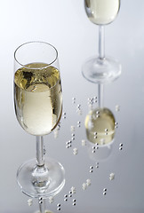 Image showing Two glasses of champagne