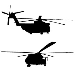 Image showing CH52 helicopter silhouette