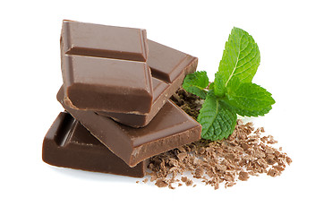 Image showing Closeup detail of chocolate parts