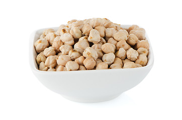 Image showing Closeup of a bowl with chickpeas