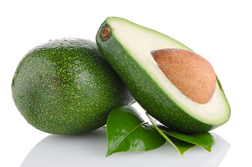 Image showing Avocados on white 