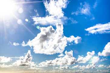 Image showing Sunset sky with clouds