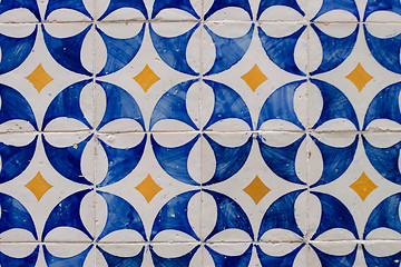 Image showing Traditional Portuguese glazed tiles