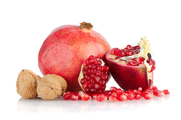 Image showing Half pomegranate fruit