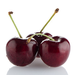 Image showing Red cherries