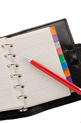 Image showing Note book and pencil