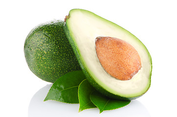 Image showing Avocados on white 