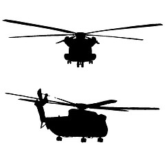 Image showing CH52 helicopter silhouette