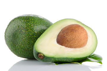 Image showing Avocados on white 