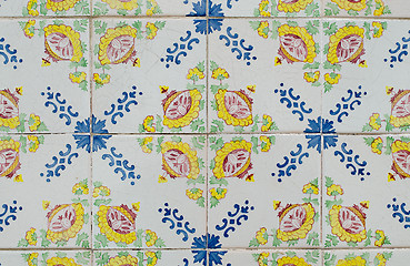 Image showing Ornamental old tiles