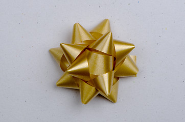 Image showing Gold Christmas bow