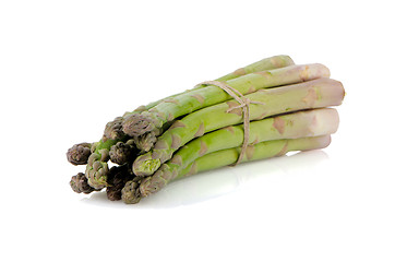 Image showing Fresh green asparagus