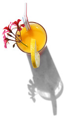 Image showing Tropical Drink and Shadow