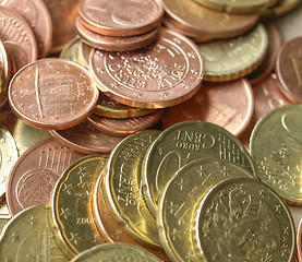 Image showing Euro coins background