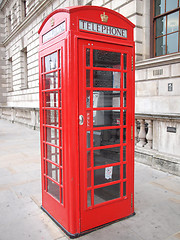 Image showing London telephone box