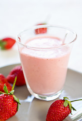 Image showing Strawberry smoothie