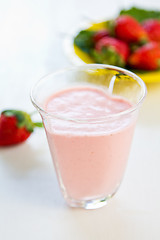 Image showing Strawberry smoothie