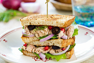 Image showing Tuna sandwich
