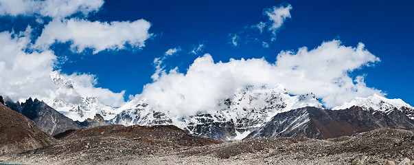 Image showing Himalaya: landscape panorama of Mountain peaks