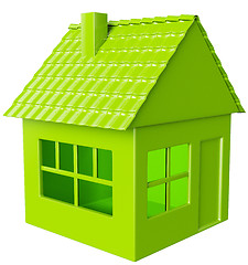 Image showing Realty and real assets: green house isolated