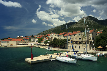 Image showing Bol city sea harbor