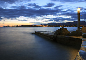 Image showing Sea sunset over Split, Croatia