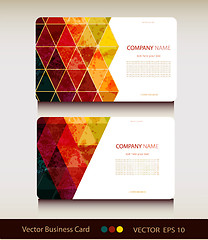 Image showing Set of abstract geometric business card